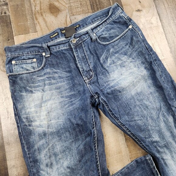 Vintage Mens Helix size 38x30 Bootcut Mid Rise Denim Jeans Y2K USA - Picture 1 of 9